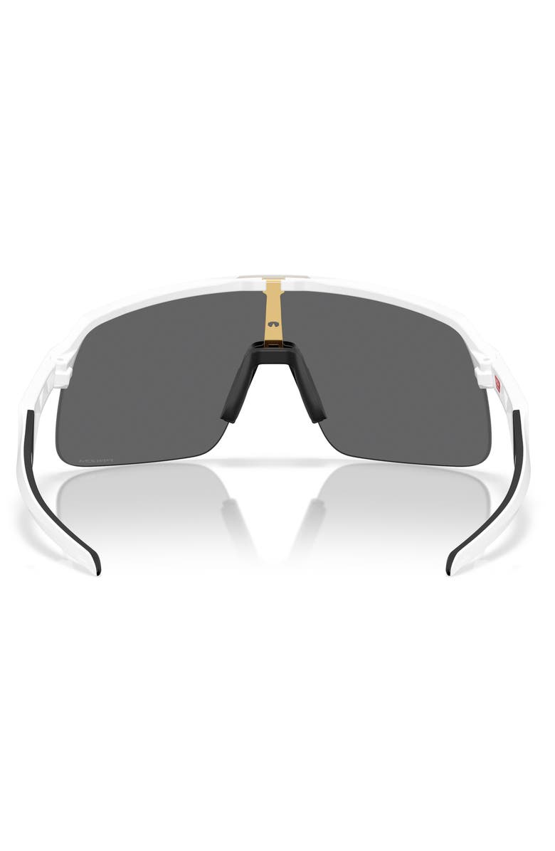 Oakley Sutro Lite 134mm Prizm<sup>™</sup> Wrap Shield Sunglasses, Alternate, color, Matte White / Prizm Black