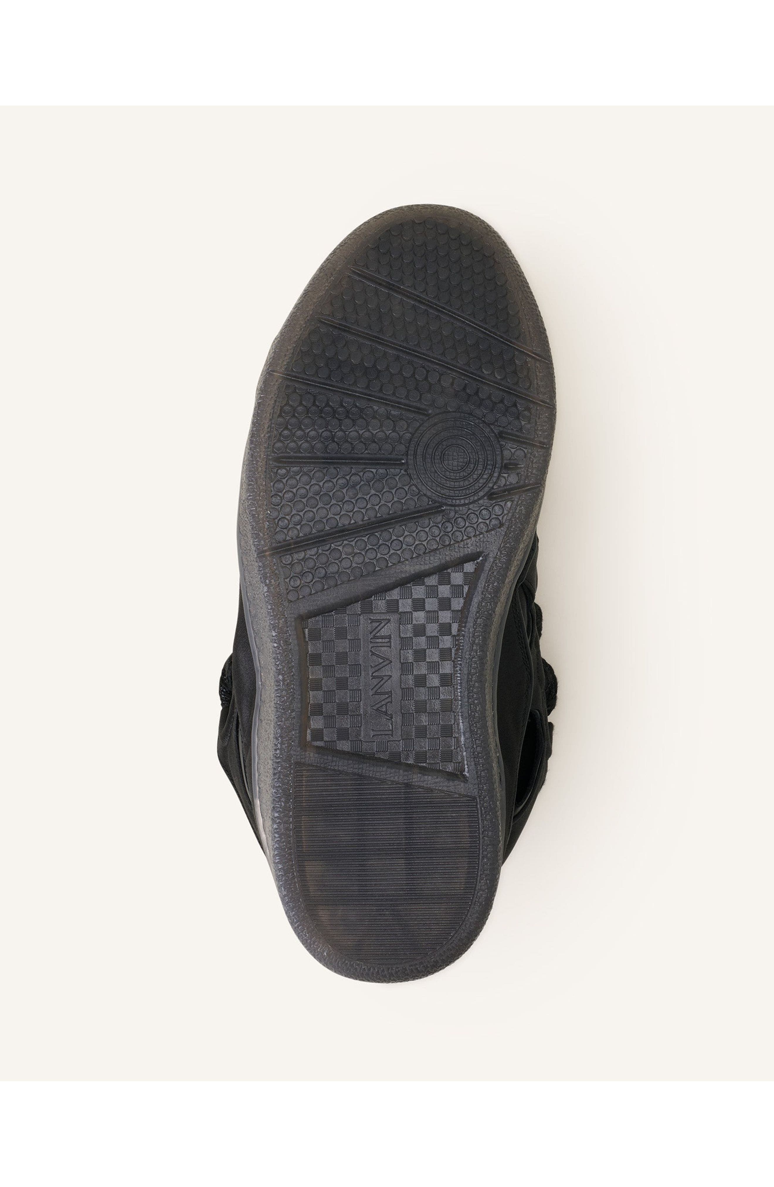 Lanvin Curb Sneakers In Satin, Alternate, color, Black