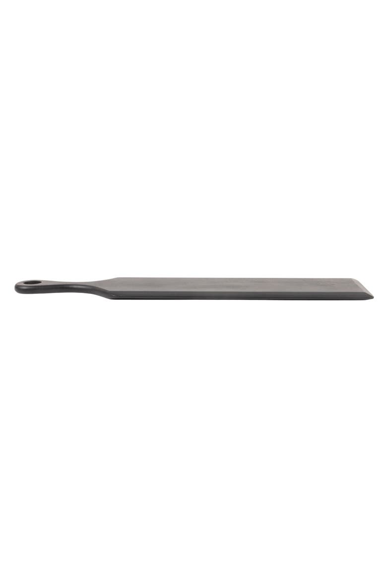 Acacia Wood Cheese and Cutting Board with Round Opening on Handle, Black, Alternate, color, Black