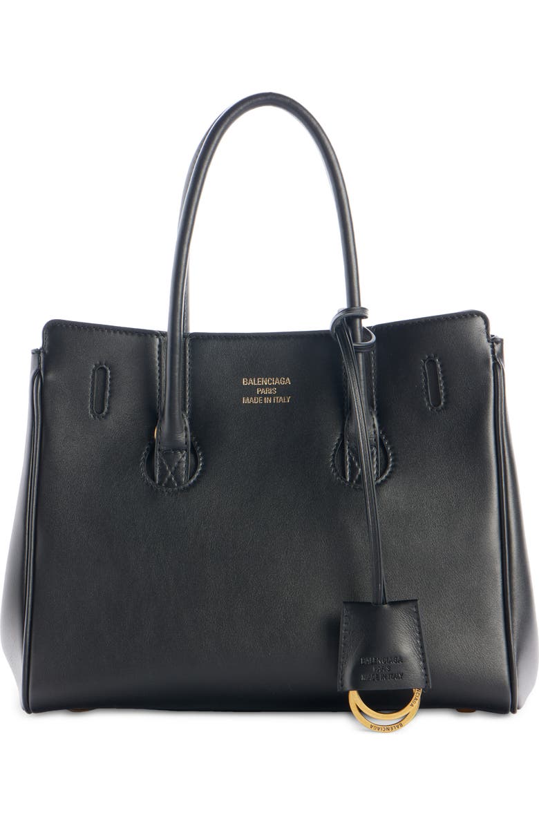 Balenciaga Mini Hampton Leather Tote, Alternate, color,