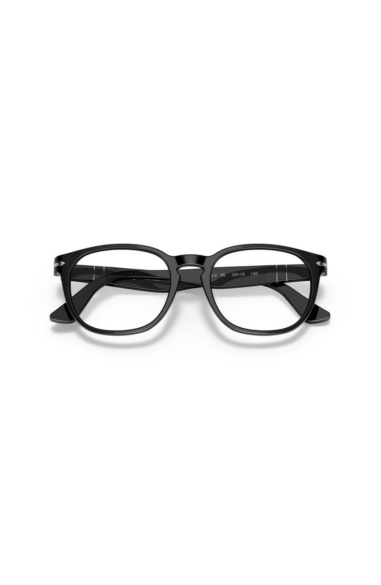 Persol 52mm Round optical glasses, Alternate, color, Black