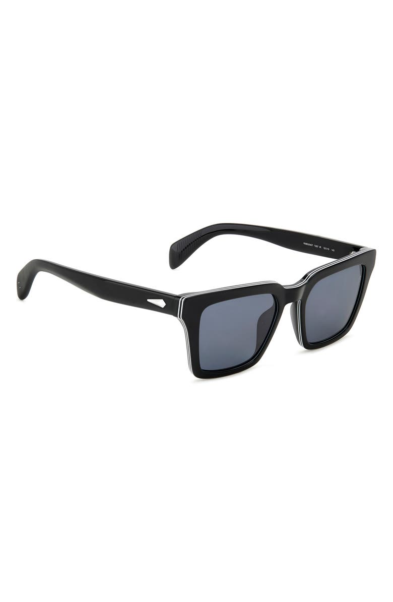 rag & bone 52mm Square Sunglasses, Alternate, color, Black