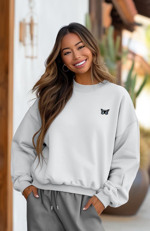 Dalix Womens Butterfly Heavyweight Relaxed Sweatshirt