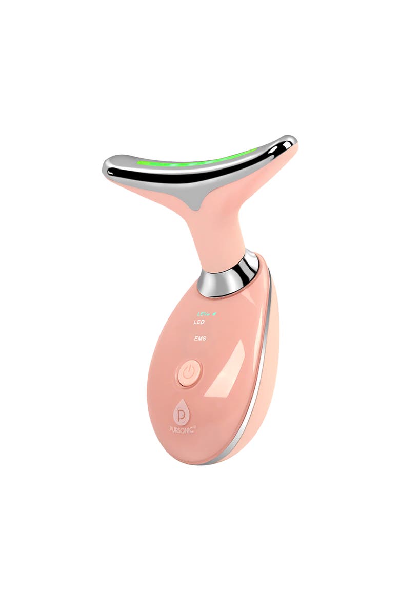 7-in-1 LED Light Therapy Beauty Device - Red Light Therapy Face & Neck Sculpting Wand, Alternate, color, Pink