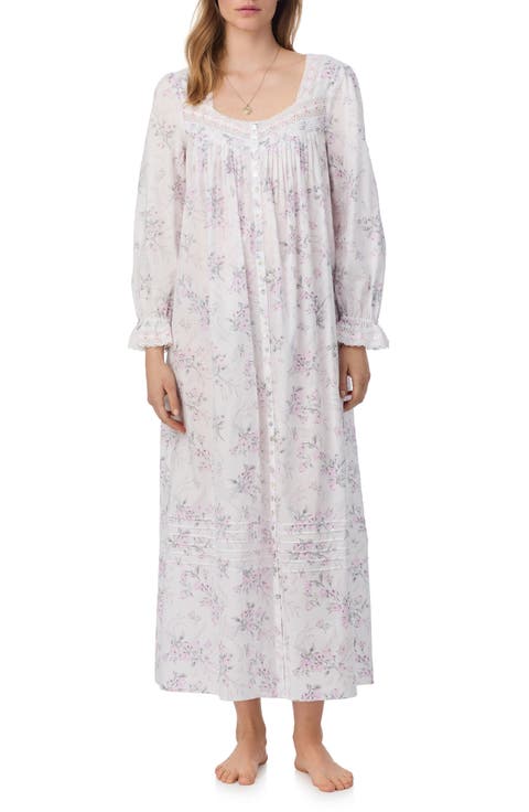 Long Sleeve Cotton Lawn Nightgown