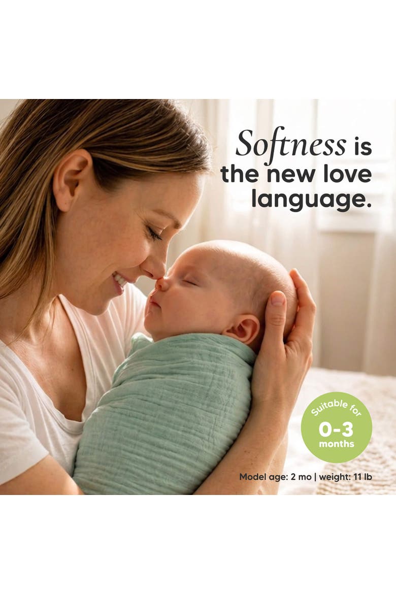 3-Pack Lyra Muslin Swaddle Wraps, Alternate, color, Soft White