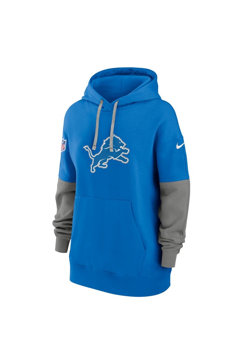 Women's Nike Blue Detroit Lions 2024 Sideline Essential Fleece Pullover Hoodie, Alternate, color, Blue
