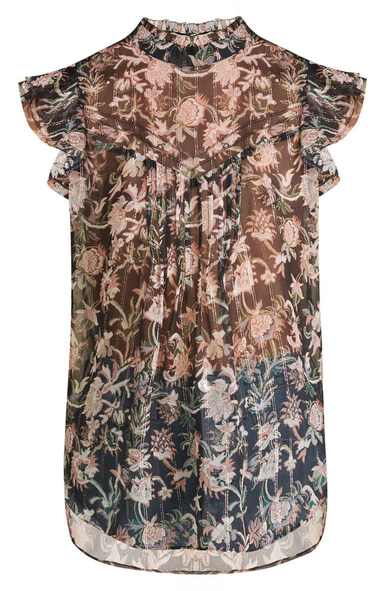 Veronica Beard Luciana Silk Blend Blouse, Alternate, color, 