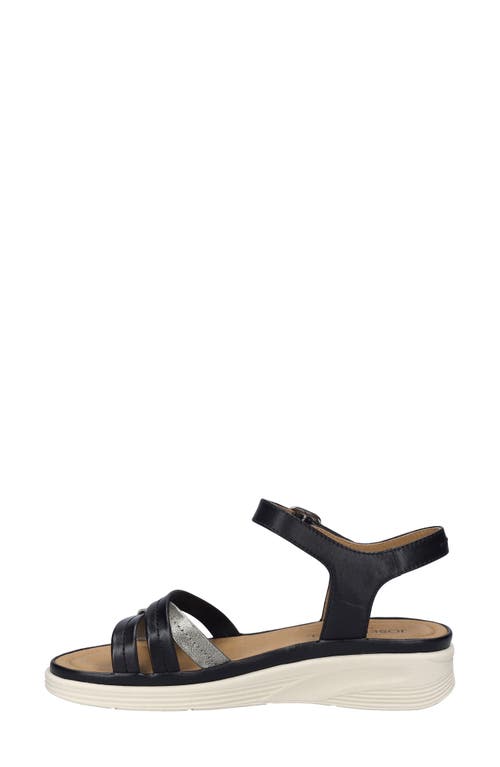 Josef Seibel Sevran Ankle Strap Platform Wedge Sandal In Darkblue