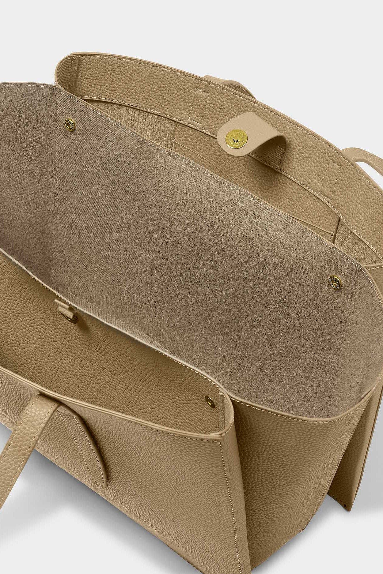 Katie Loxton Tabi Large Tote Bag, Alternate, color, Taupe