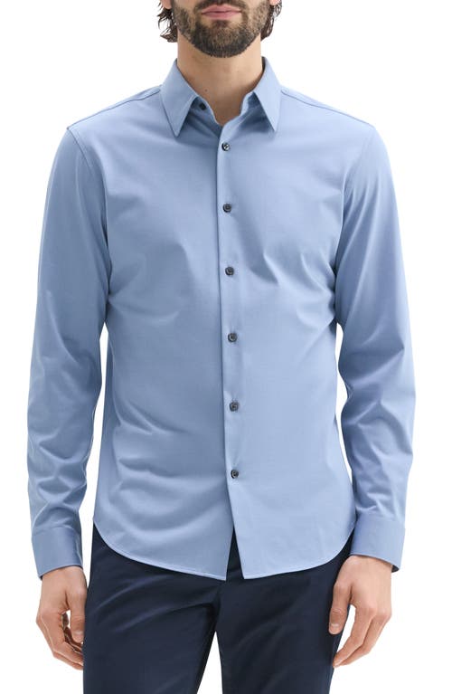 THEORY THEORY SYLVAIN ND STRUCTURE KNIT BUTTON-UP SHIRT
