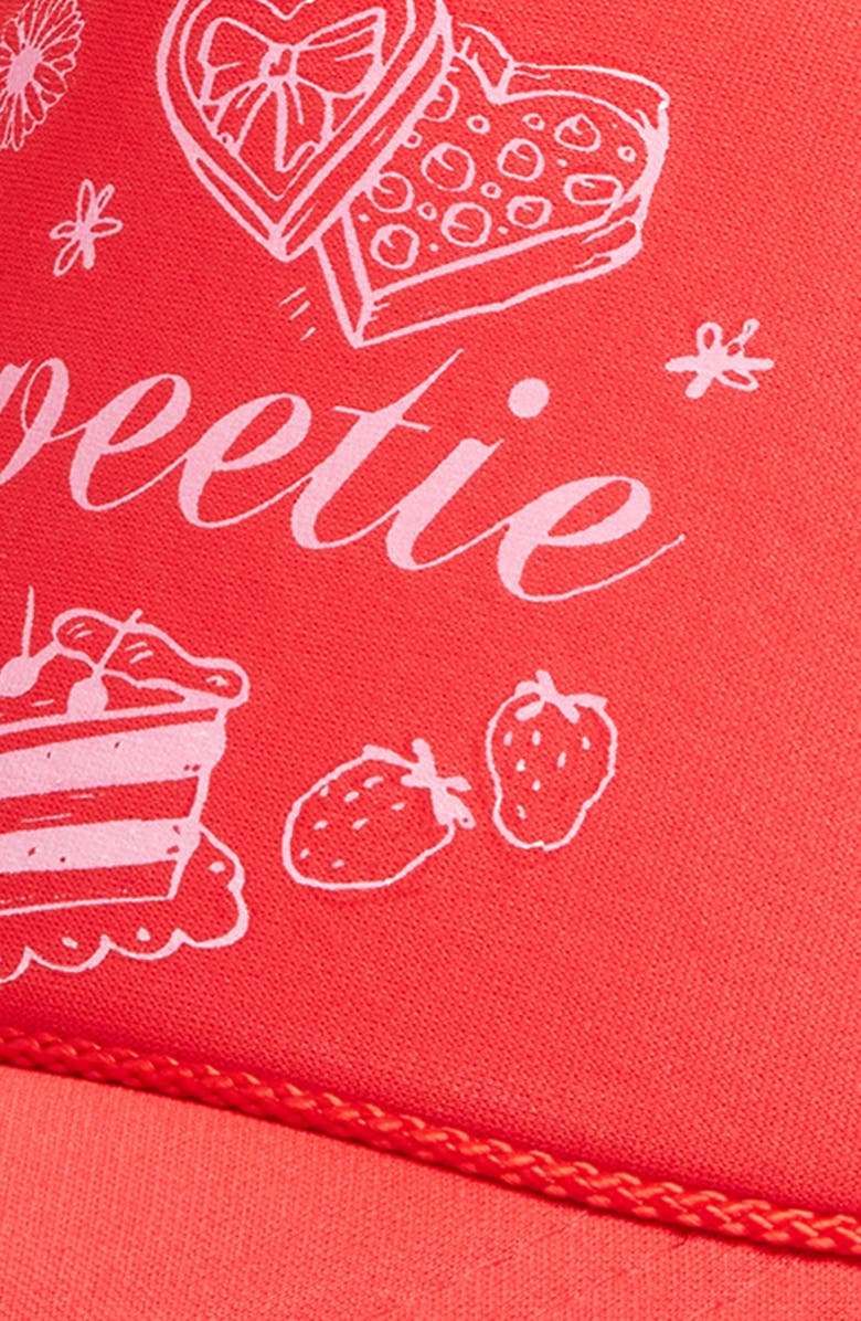 Friday Feelin’ Sweetie Trucker Hat, Alternate, color, Red