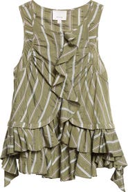 Cinq à Sept Azura Ruffle Sleeveless Top