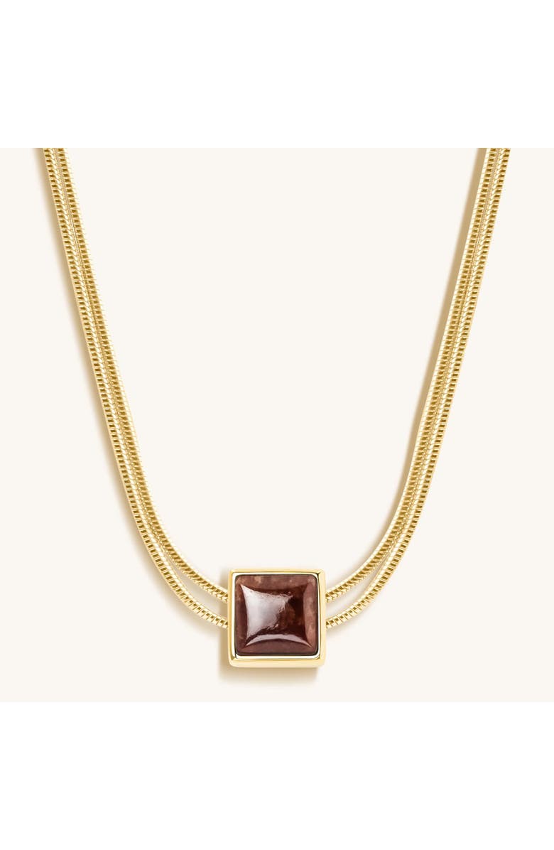 Karma and Luck Love & Cherish - Ruby Evil Eye July Birthstone Necklace, Main, color, Gold/Red