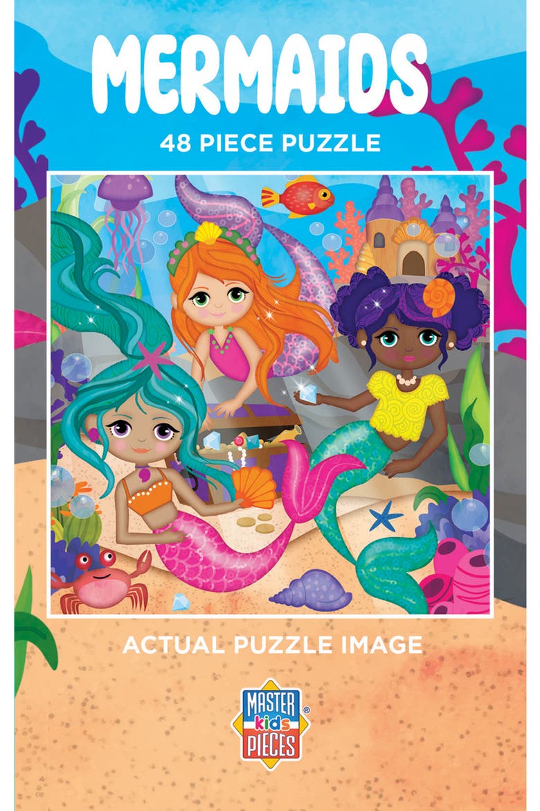 Mermaids 48 Piece Value Puzzle, Alternate, color, Multicolor