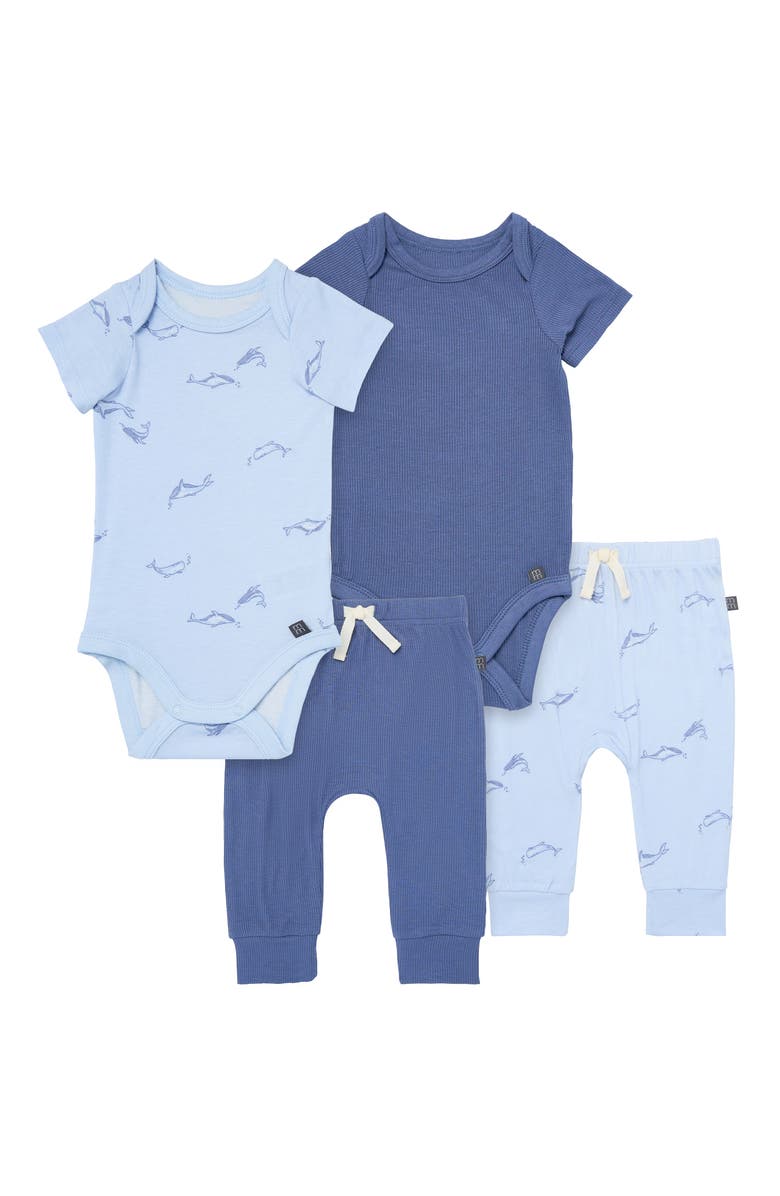 Modern Moments<sup>™</sup> by Gerber Bodysuit and Pant Set, Main, color, Light Blue Whale