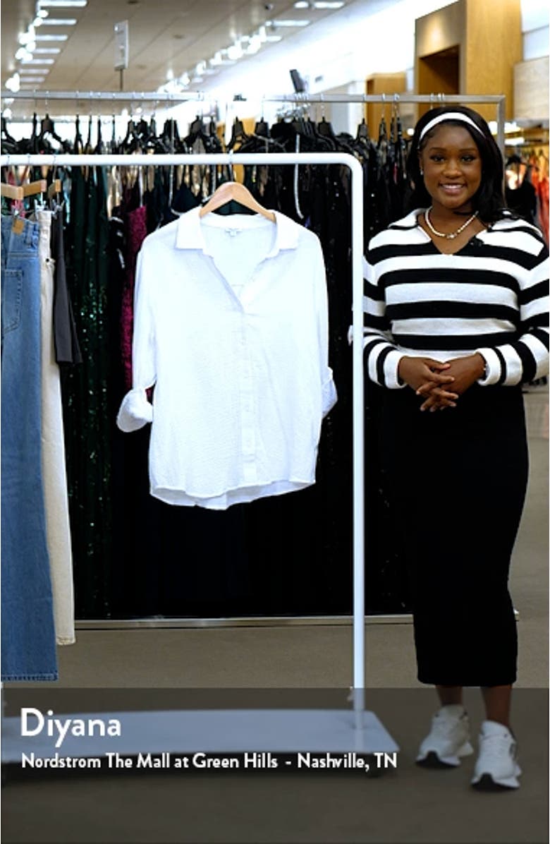 Adele Oversize Cotton Gauze Button-Up Shirt, sales video thumbnail