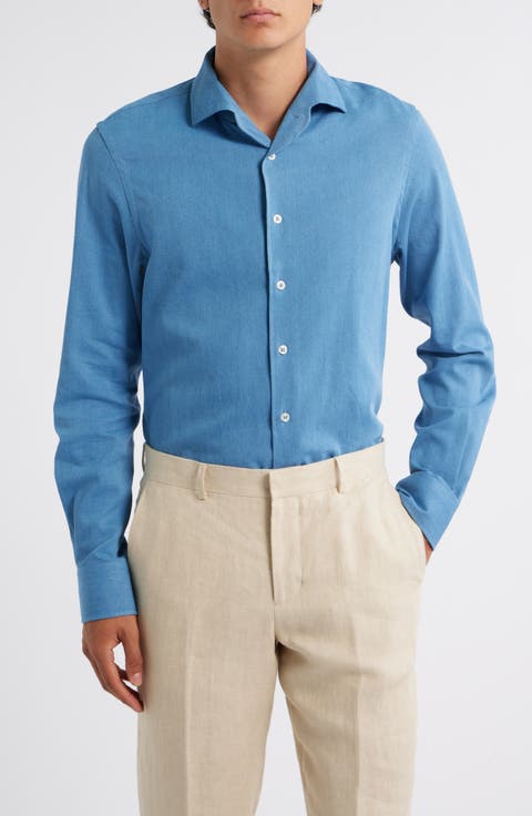 Denim Button-Up Shirt