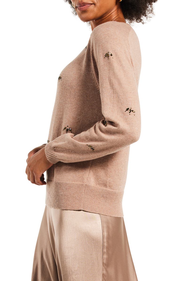 NIC+ZOE Hidden Gems Cotton Blend Sweater, Alternate, color, Macaroon