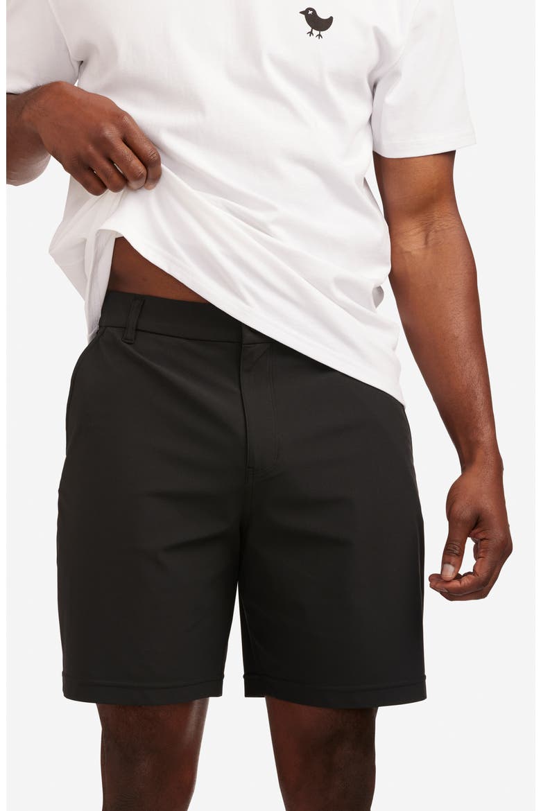 Performance Flat Front Golf Shorts, Alternate, color, BLACK