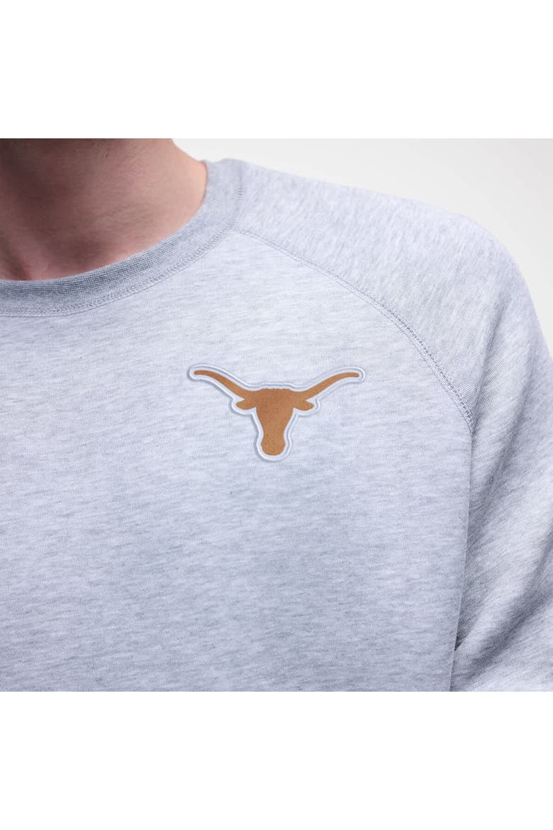 Men's Nike Heather Gray Texas Longhorns Tech Fleece Raglan Sweatshirt, Alternate, color, Heather Gray