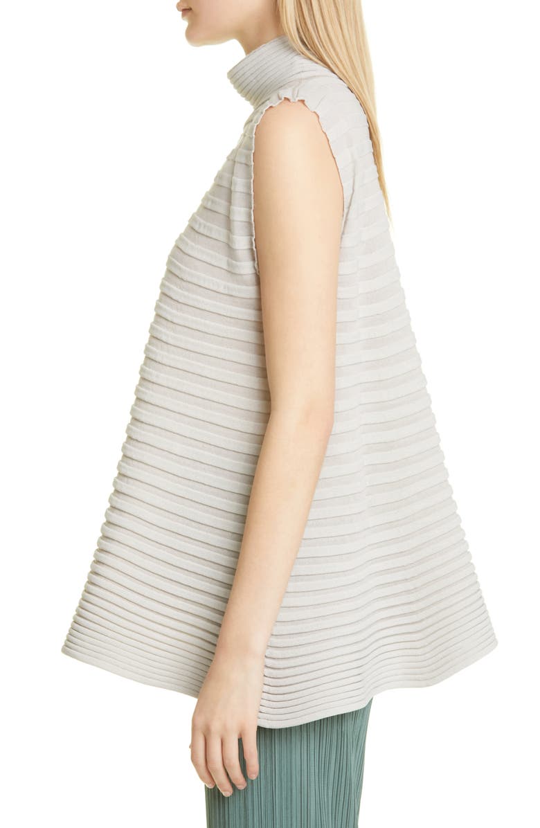 Pleats Please Issey Miyake Bounce Stripe Jersey Top, Alternate, color,