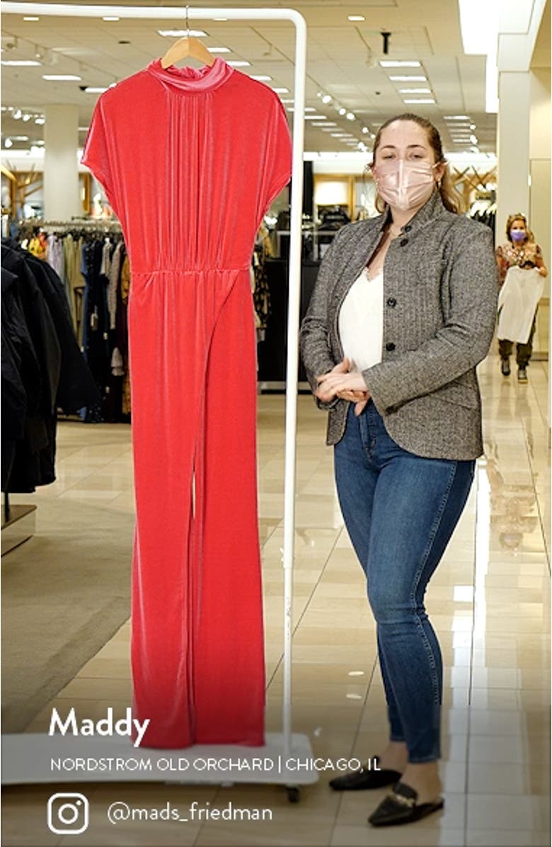 Cash Velvet Blouson Jumpsuit, sales video thumbnail