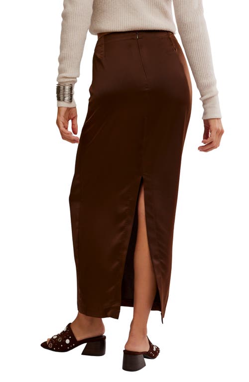 Free People Rosetto Column Maxi Skirt In Brown