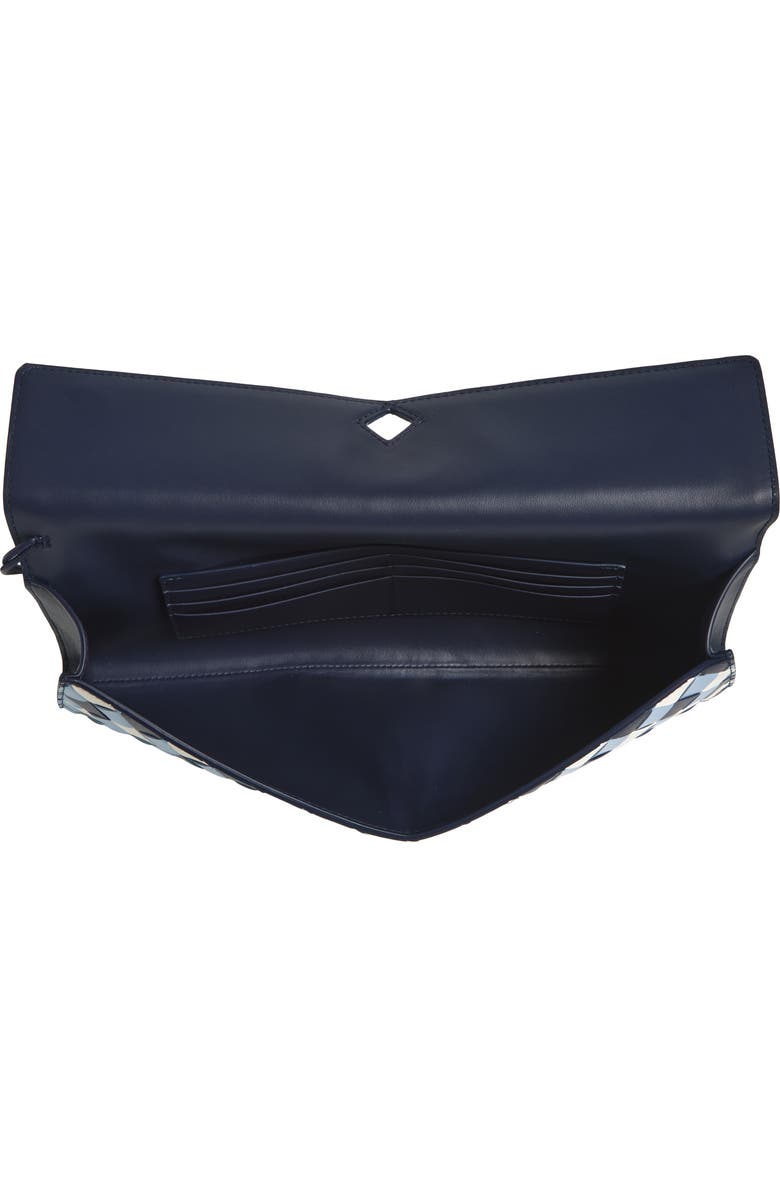 Bottega Veneta Long Andiamo Leather East/West Clutch, Alternate, color, Abyss-Ice-White-Mb