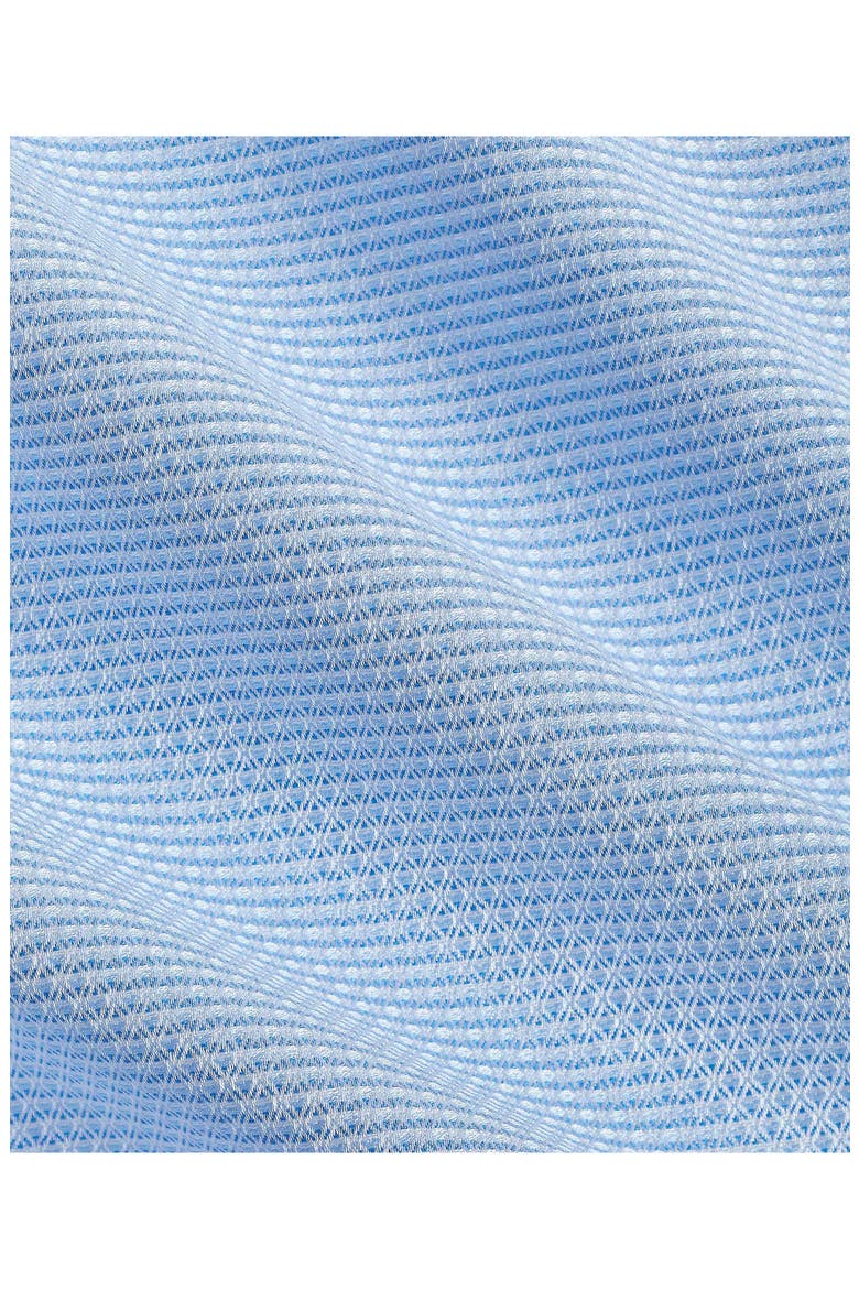 Trim Fit Microcheck Cotton Dobby Dress Shirt, Alternate, color, BLUE