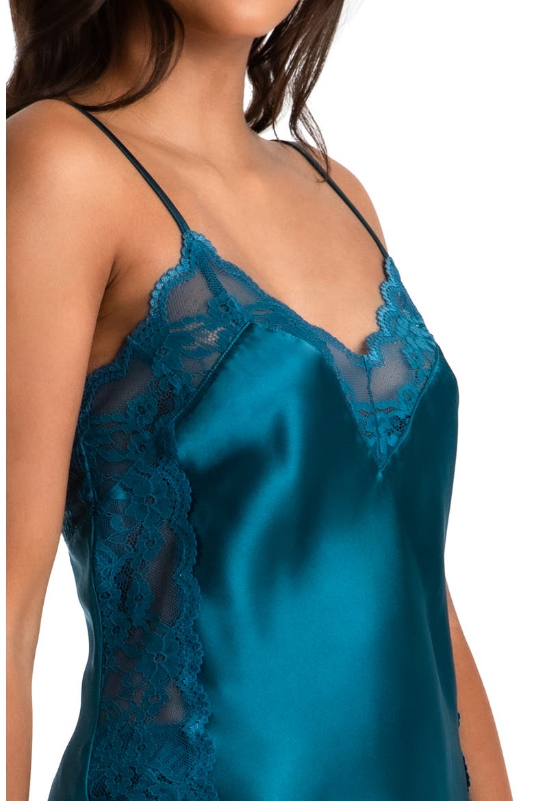 Eliza Lace Trim Short Pajamas, Alternate, color, TEAL