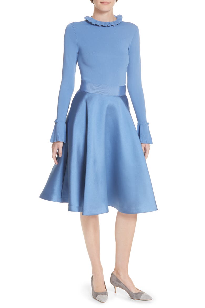 Zadi Fit & Flare Dress, Main, color, MID BLUE