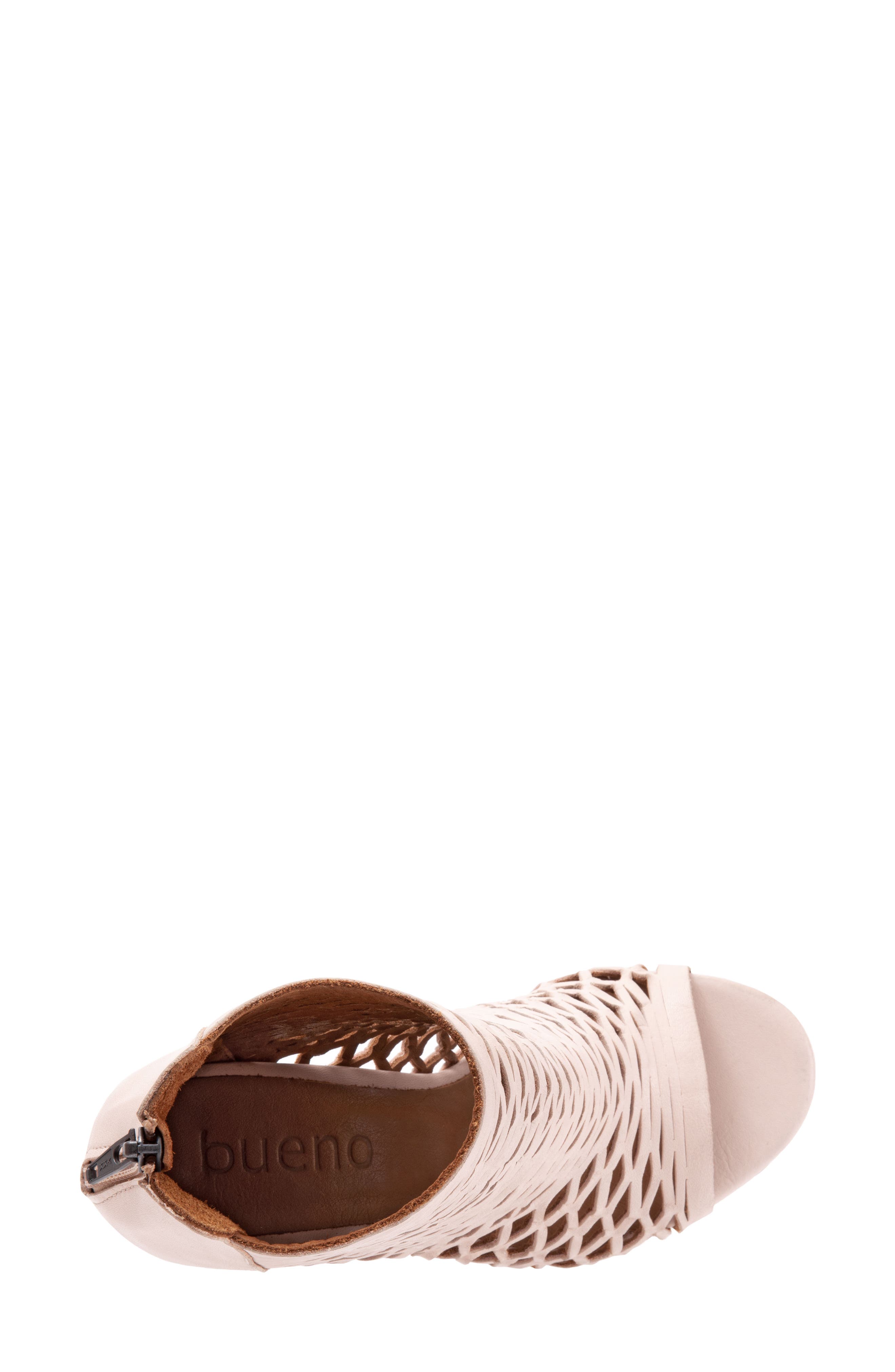 Zola Cutout Peep Toe Bootie, Alternate, color, PALE PINK LEATHER