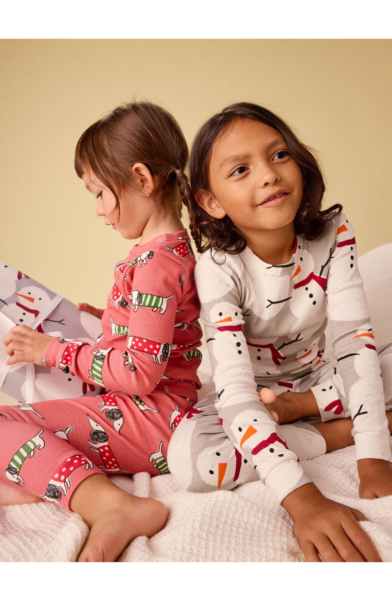 Tea Collection Goodnight Pajama Set, Alternate, color, Friendly Snowman