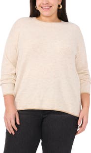 Vince Camuto Metallic Trim Relaxed Fit Sweater