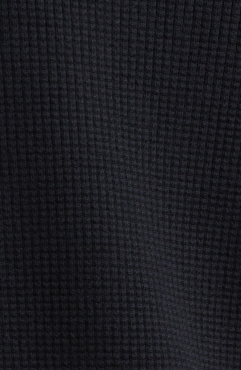 Moncler Waffle Stitch Virgin Wool Sweater, Alternate, color, Black
