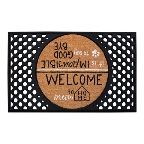 Convertible 27 X 43.5" Entrance Mat, Hello & Goodbye