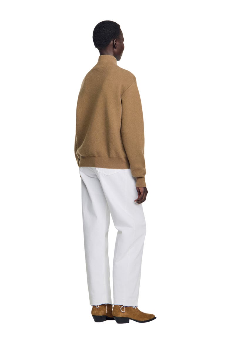 Wool and cashmere sweater, Alternate, color, Camel