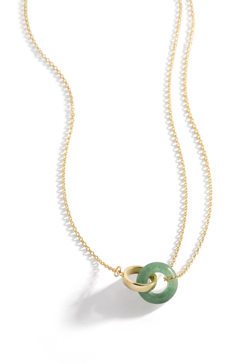 Gemstone Connection Necklace, Main, color, 18k Gold Over Sterling Silver