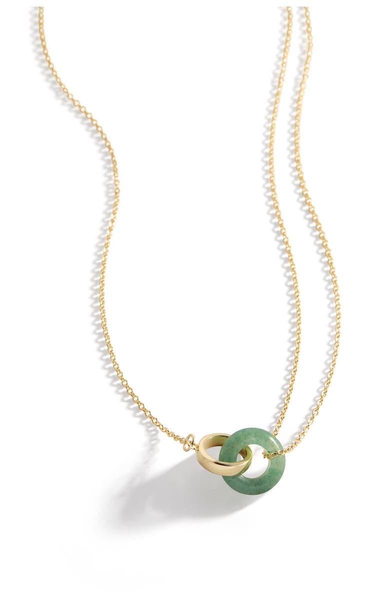 Mint & Lily Gemstone Connection Necklace, Main, color, 18K Gold Over Sterling Silver