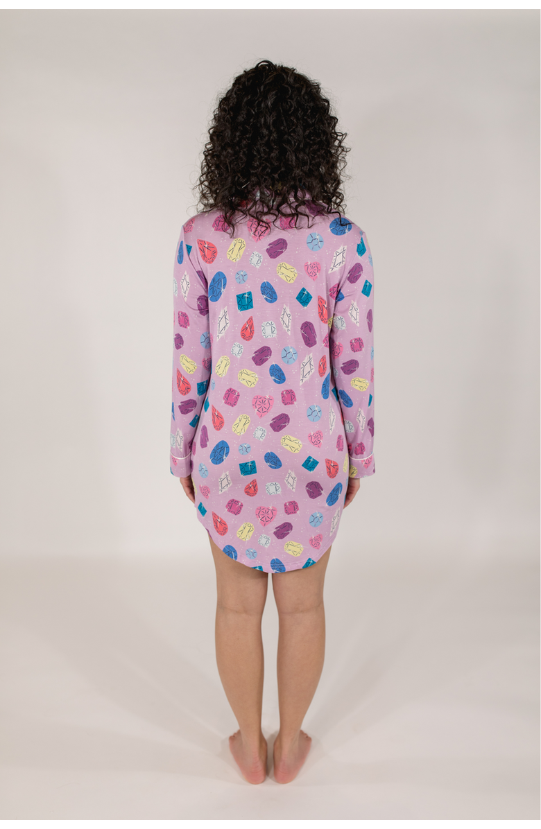 In My Sundays Sleep Dress, Alternate, color, Bejeweled In Amethyst