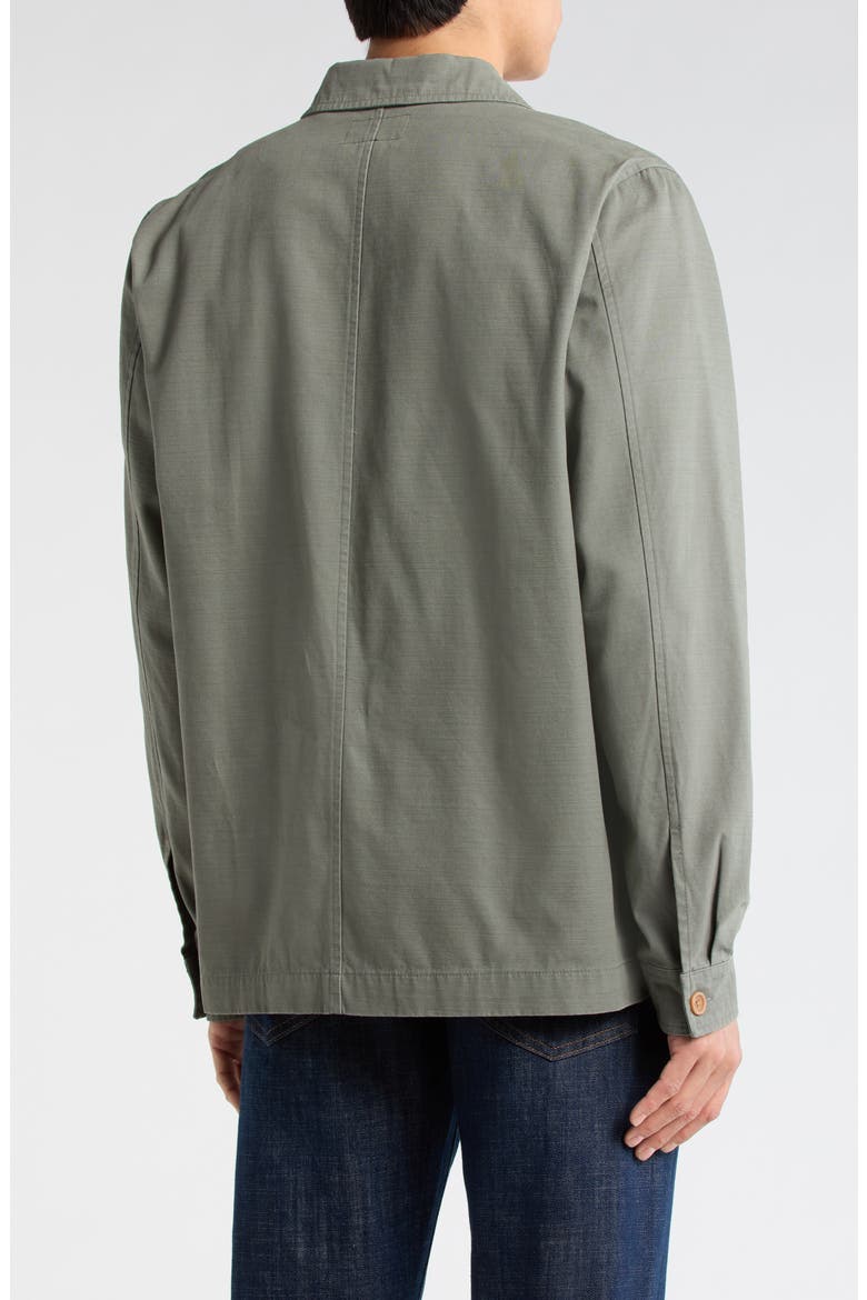 Slubbed Cotton Twill Chore Coat, Alternate, color, SMOKEY OLIVE