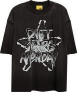 DIET STARTS MONDAY Fading Star Cotton Graphic T-Shirt