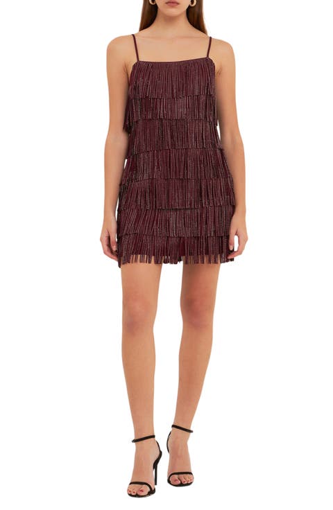 Beaded Fringe Minidress
