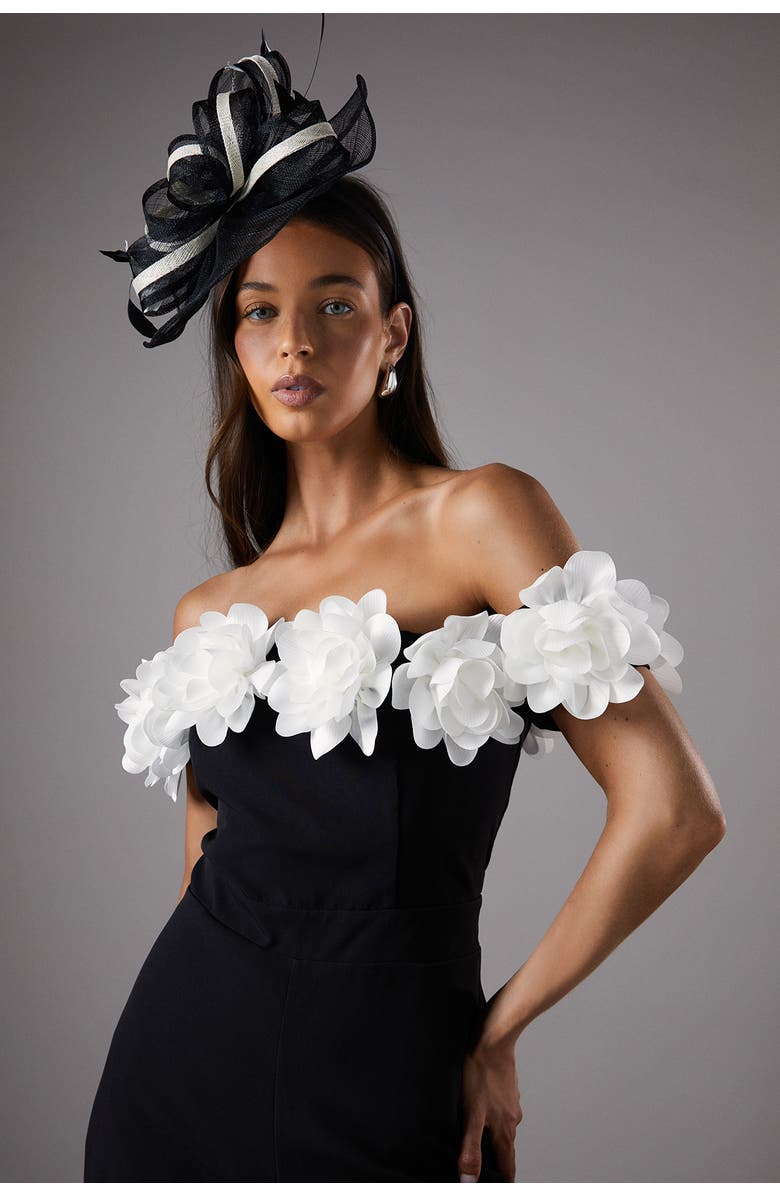 Coast Bardot Wide Leg Jumpsuit, Alternate, color, Mono