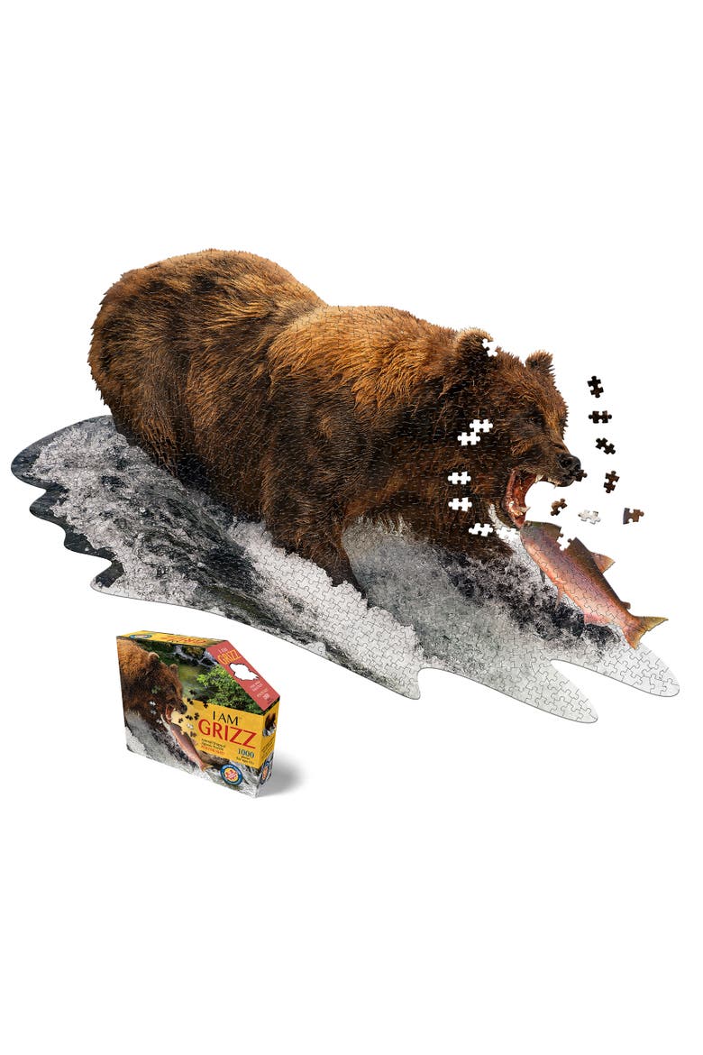 I Am Grizz 1000 Pieces Animal Shaped Jigsaw Puzzle, Alternate, color, Multicolored