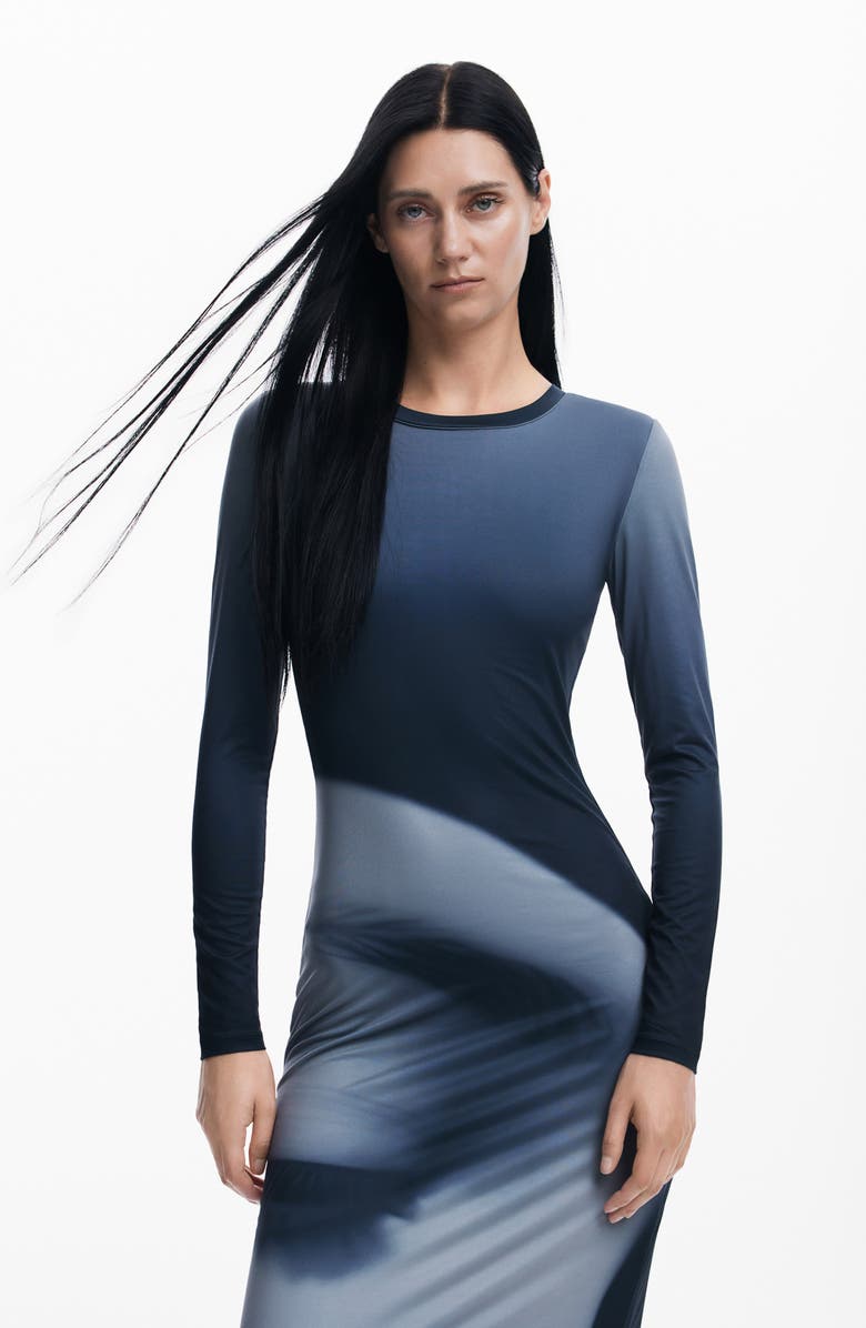 Desigual Orlando Long Sleeve Maxi Dress, Alternate, color,