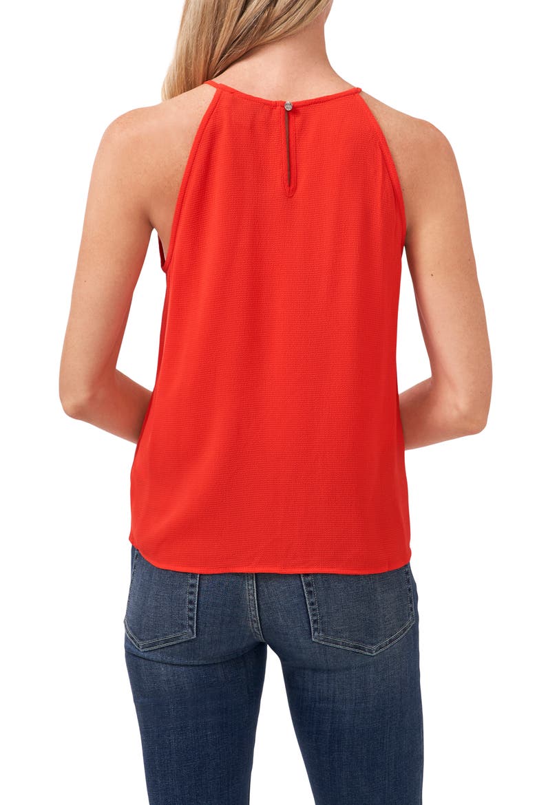 Pleat Halter Top, Alternate, color, CORAL SUNSET