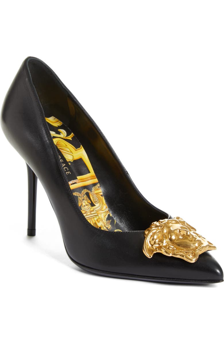 Versace Palazzo Medusa Pointed Toe Pump, Main, color,