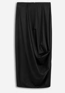Nocturne Draped Pleat Detail Midi Skirt